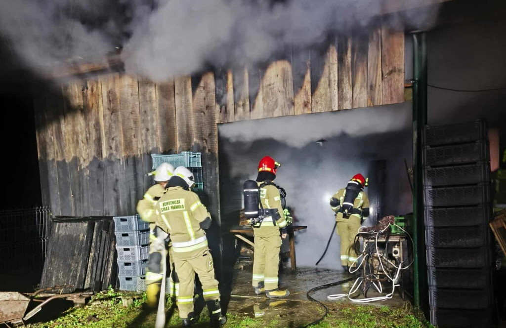Pożar suszarni śliwek w pow. staszowskim
