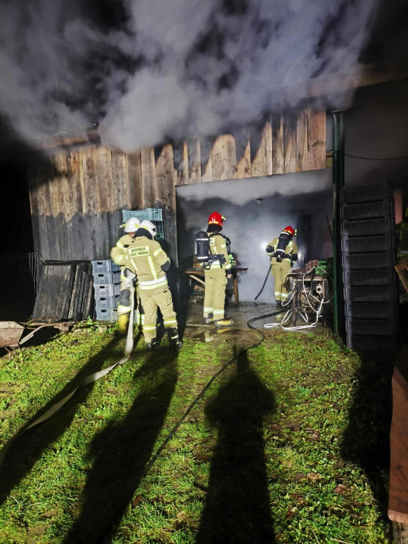 Pożar suszarni śliwek w pow. staszowskim