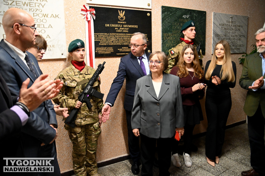Odsłonięcie tablicy poświęconej Urszuli Szumskiej