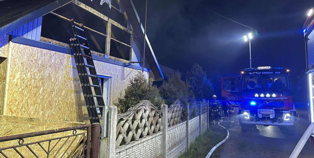 Pożar w Grębowie (20.11.25 r.)