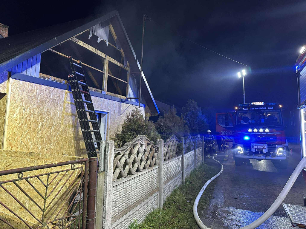 Pożar w Grębowie (20.11.25 r.)