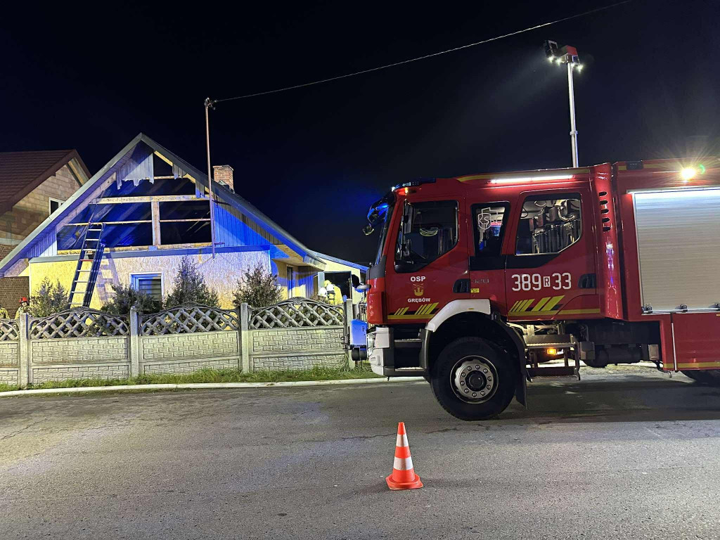 Pożar w Grębowie (20.11.25 r.)