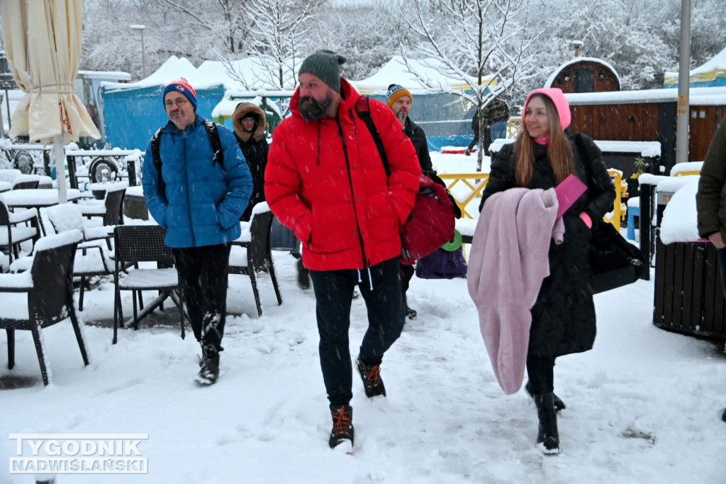 Śnieżne Jezioro Aniołów nad Jeziorem Tarnobrzeskim