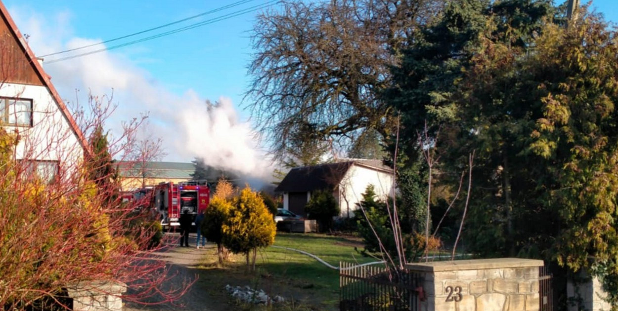 Pożar domu w Zawadzie