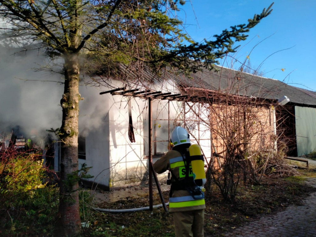 Pożar domu w Zawadzie