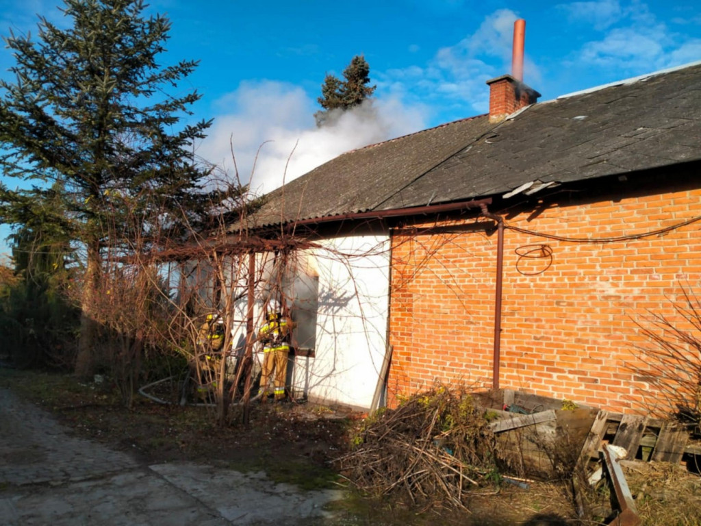 Pożar domu w Zawadzie
