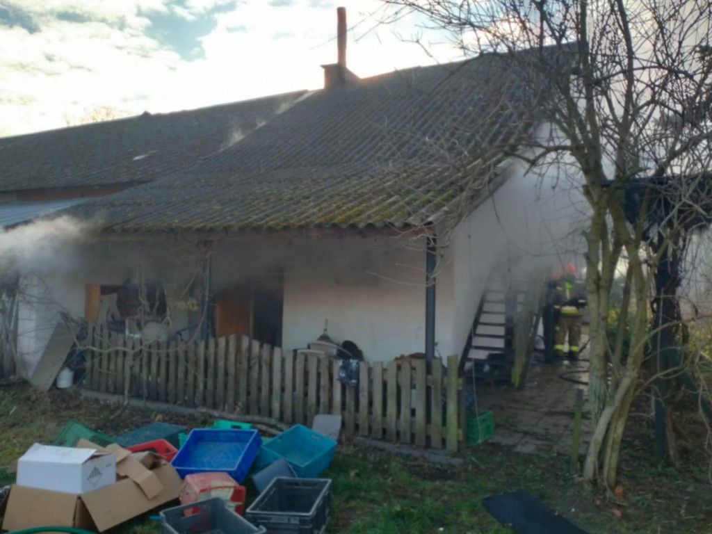 Pożar domu w Zawadzie