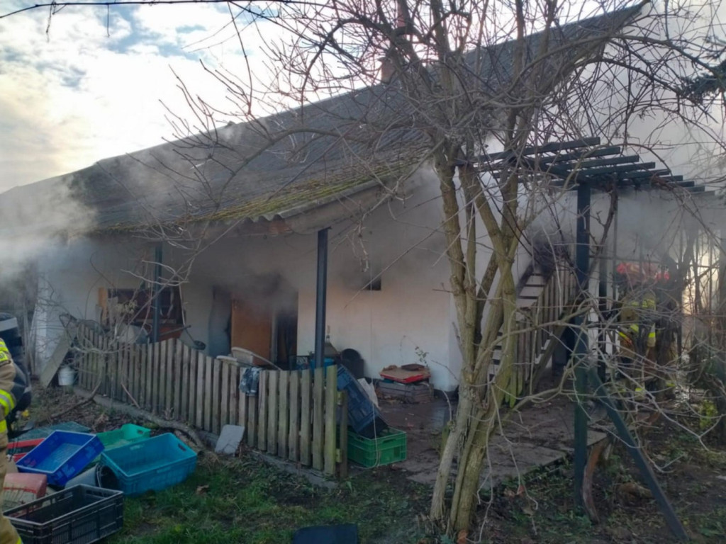 Pożar domu w Zawadzie