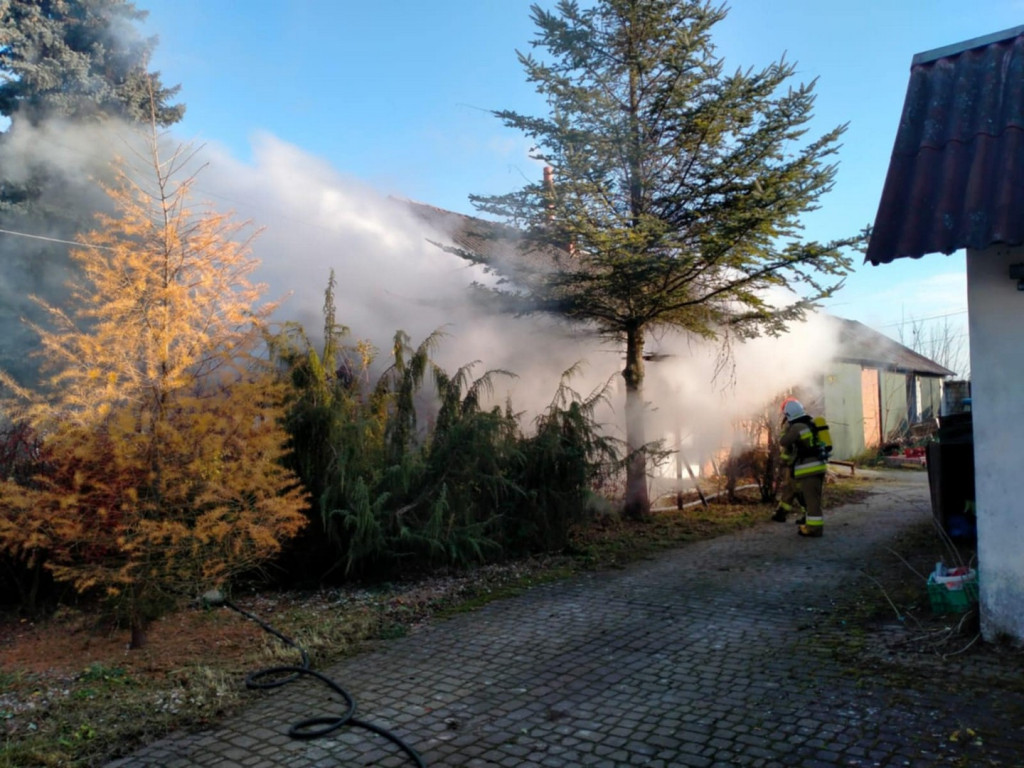 Pożar domu w Zawadzie