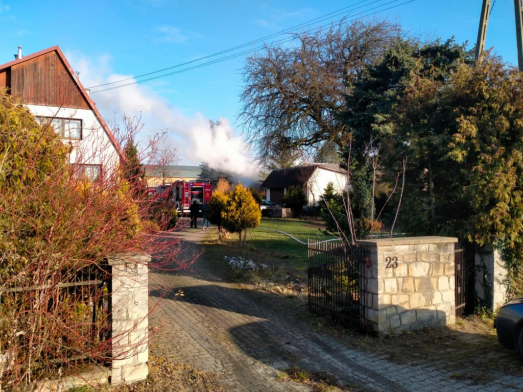 Pożar domu w Zawadzie