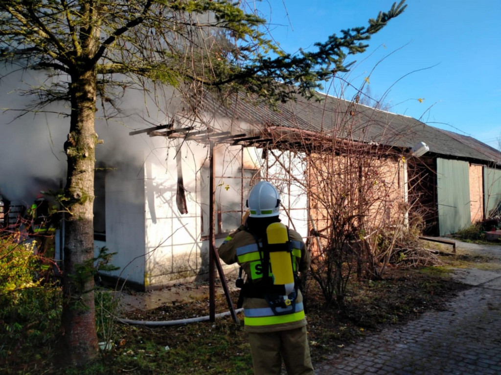 Pożar domu w Zawadzie