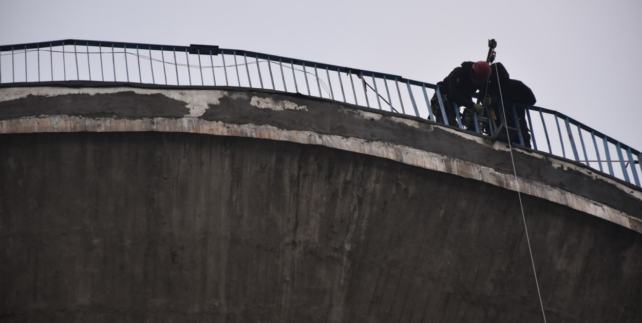 Remont wieży ciśnień w Tarnobrzegu