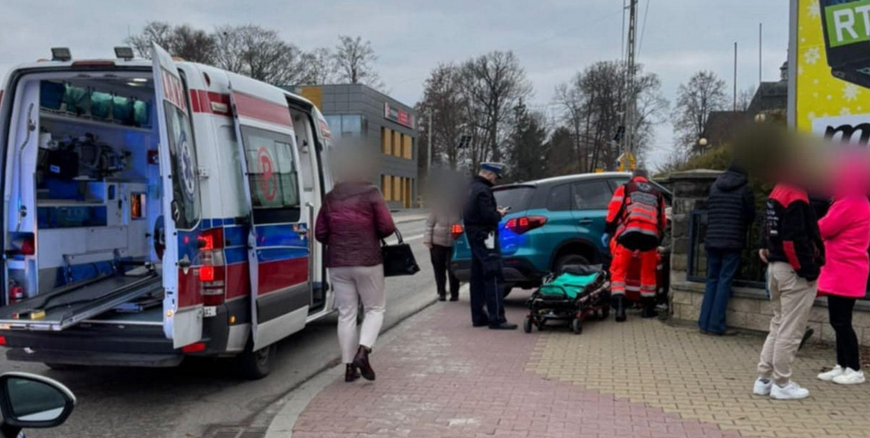 Wypadek na ul. Langiewicza w Staszowie