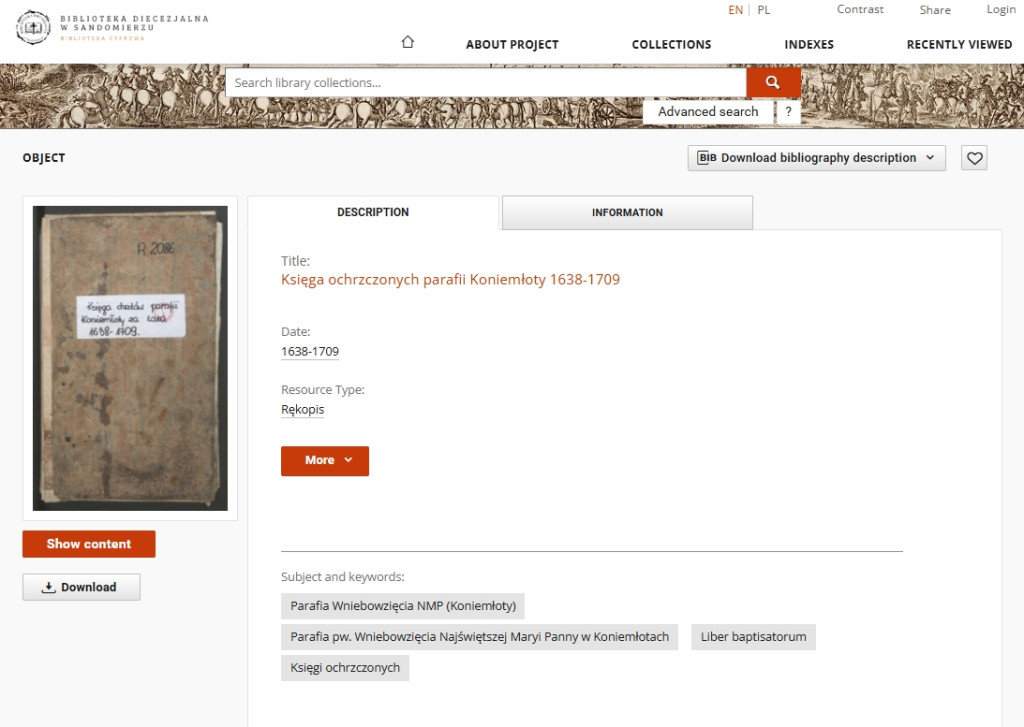 Konserwacja rękopisów Biblioteki Diecezjalnej