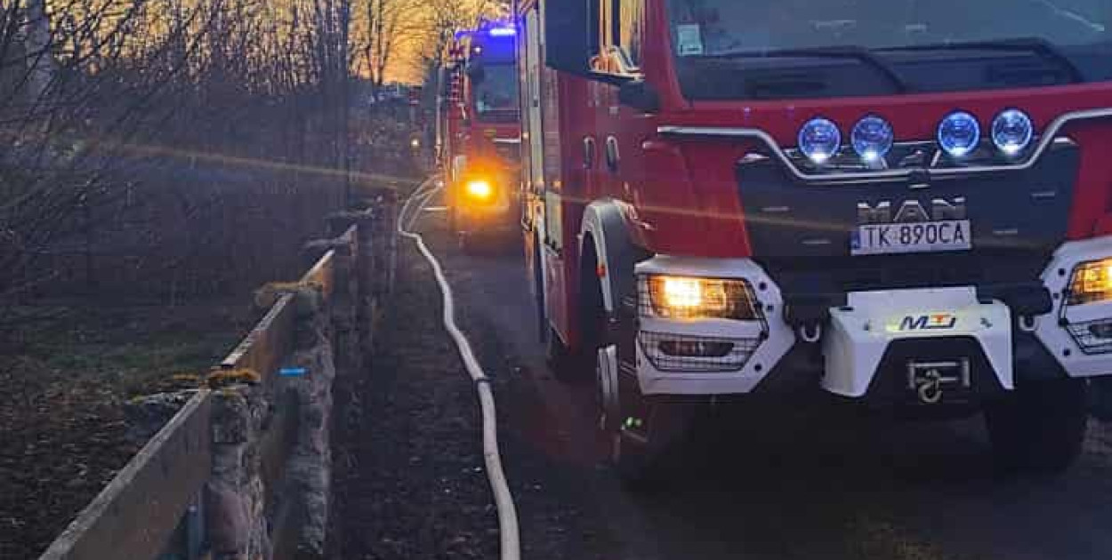 Pożar w miejscowości Zdzieci Nowe (gm. Połaniec)