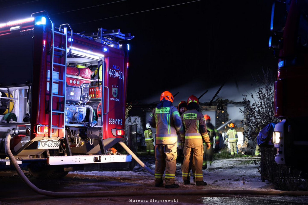Pożar domu w Wyszmontowie