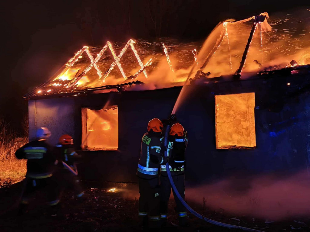 Pożar domu w Wyszmontowie
