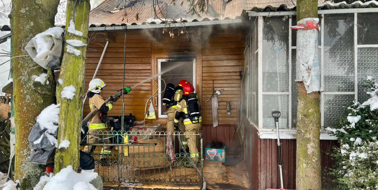 Pożar domu w powiecie staszowskim