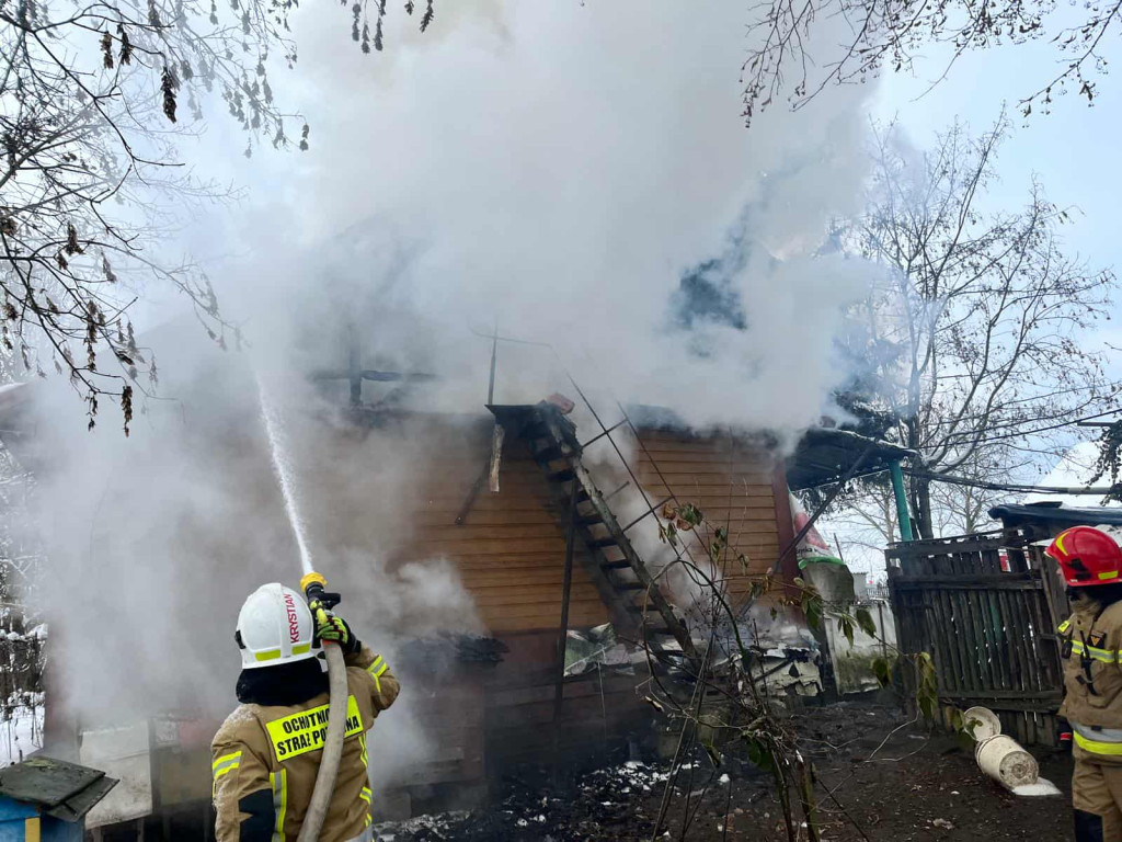 Pożar domu w powiecie staszowskim