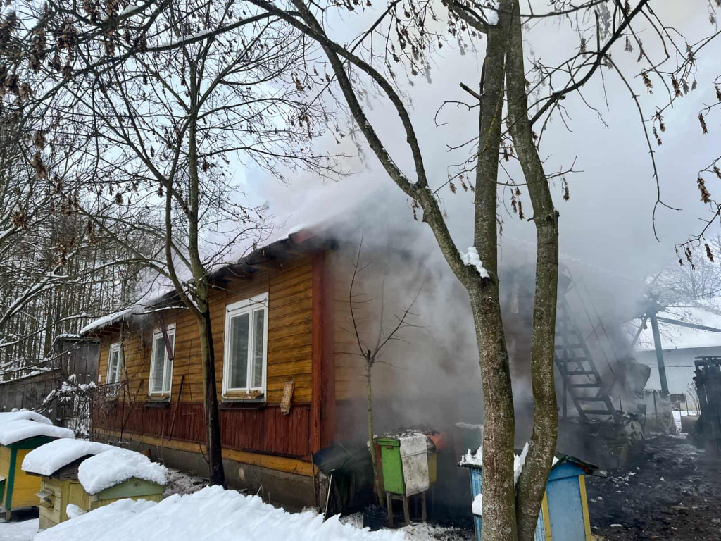 Pożar domu w powiecie staszowskim