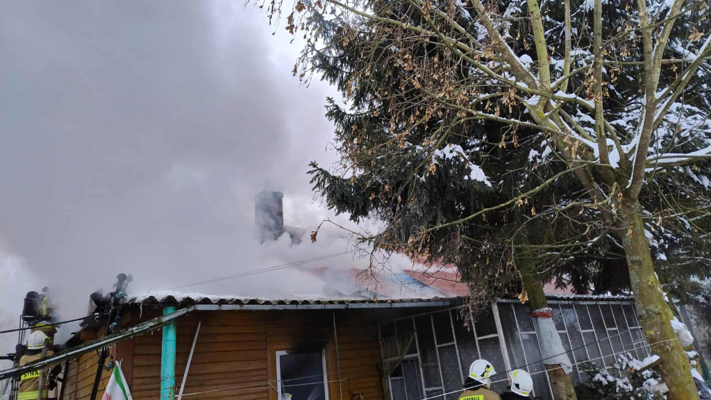 Pożar domu w powiecie staszowskim