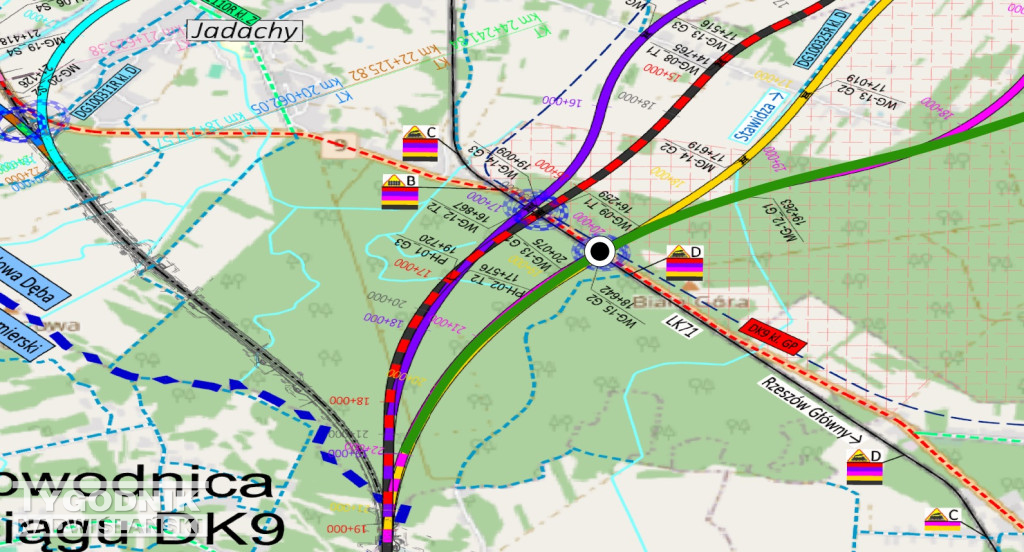 Wariant przebiegu DK9 Dominika Potoka