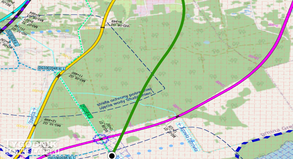 Wariant przebiegu DK9 Dominika Potoka