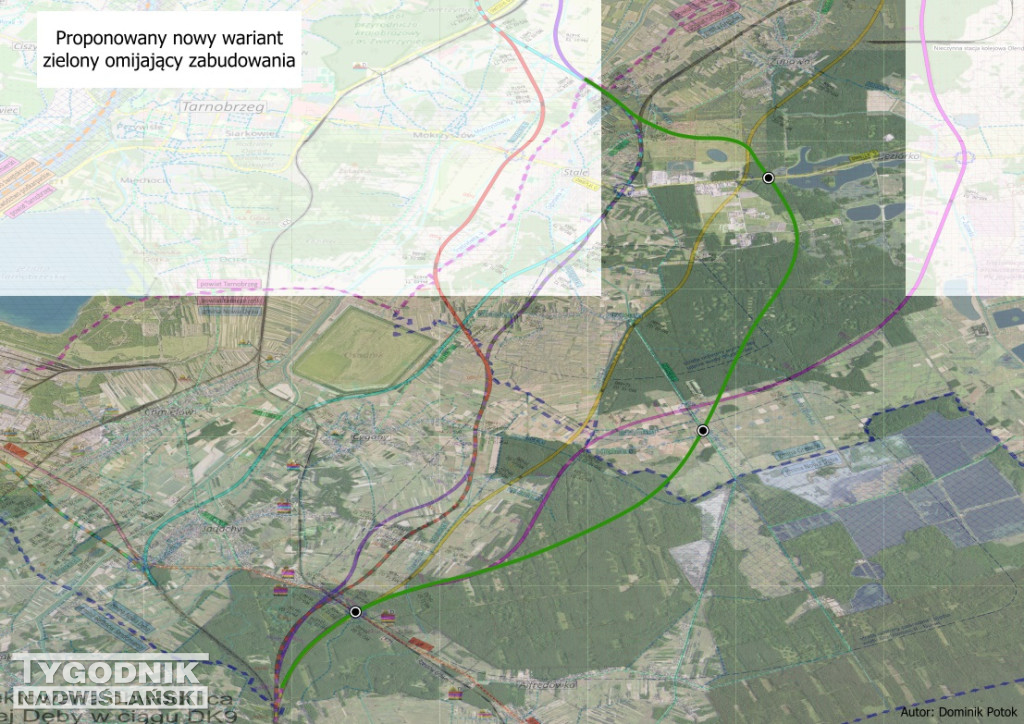 Wariant przebiegu DK9 Dominika Potoka