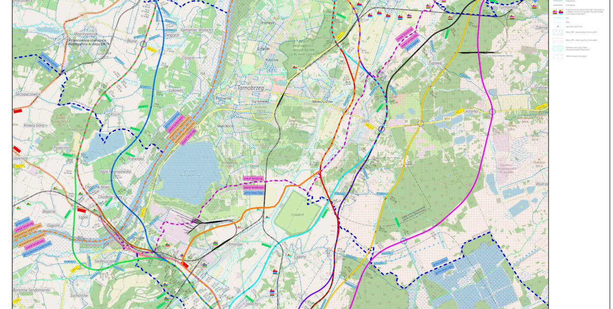 Pomarańczowy wariant trasy nowej Drogi Krajowej nr 9
