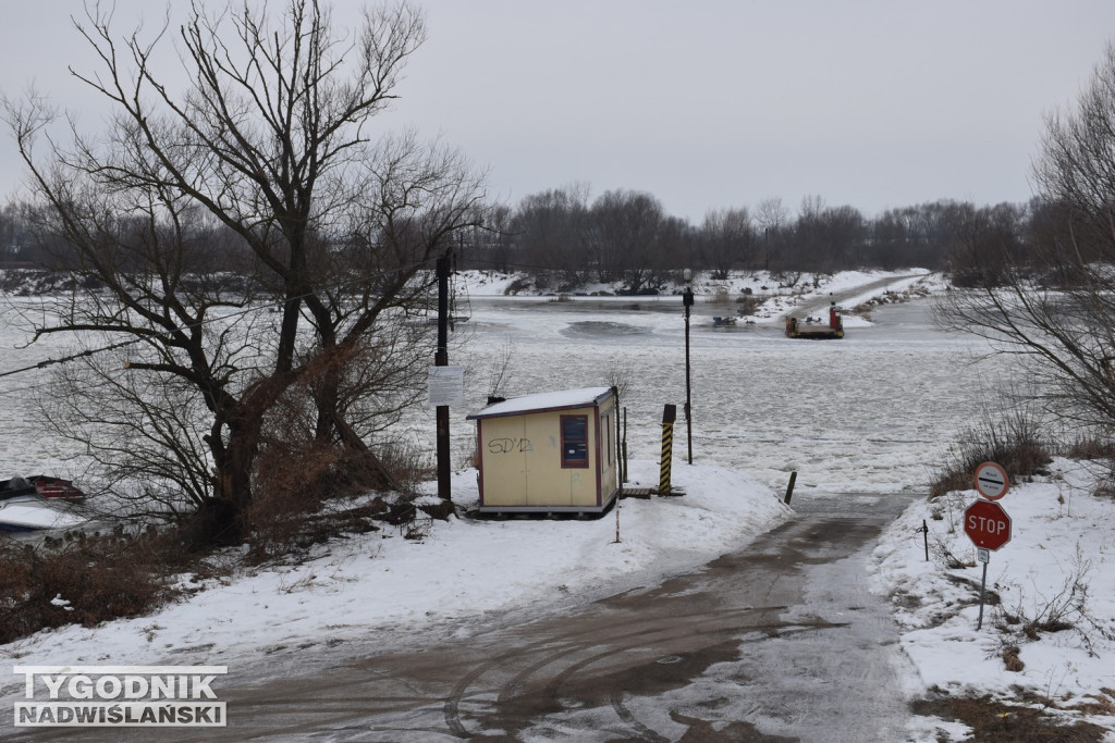 Zamarznięta Wisła w Tarnobrzegu