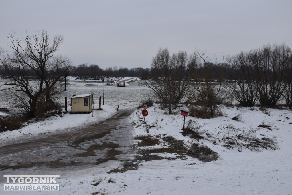 Zamarznięta Wisła w Tarnobrzegu