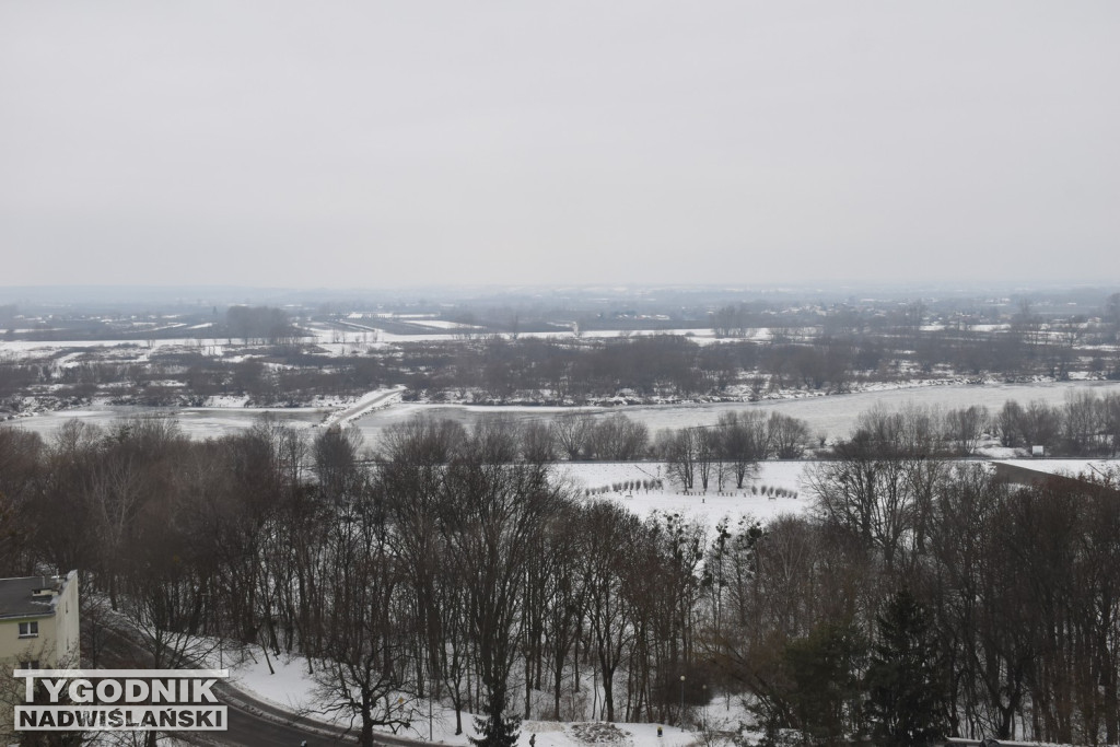 Zamarznięta Wisła w Tarnobrzegu