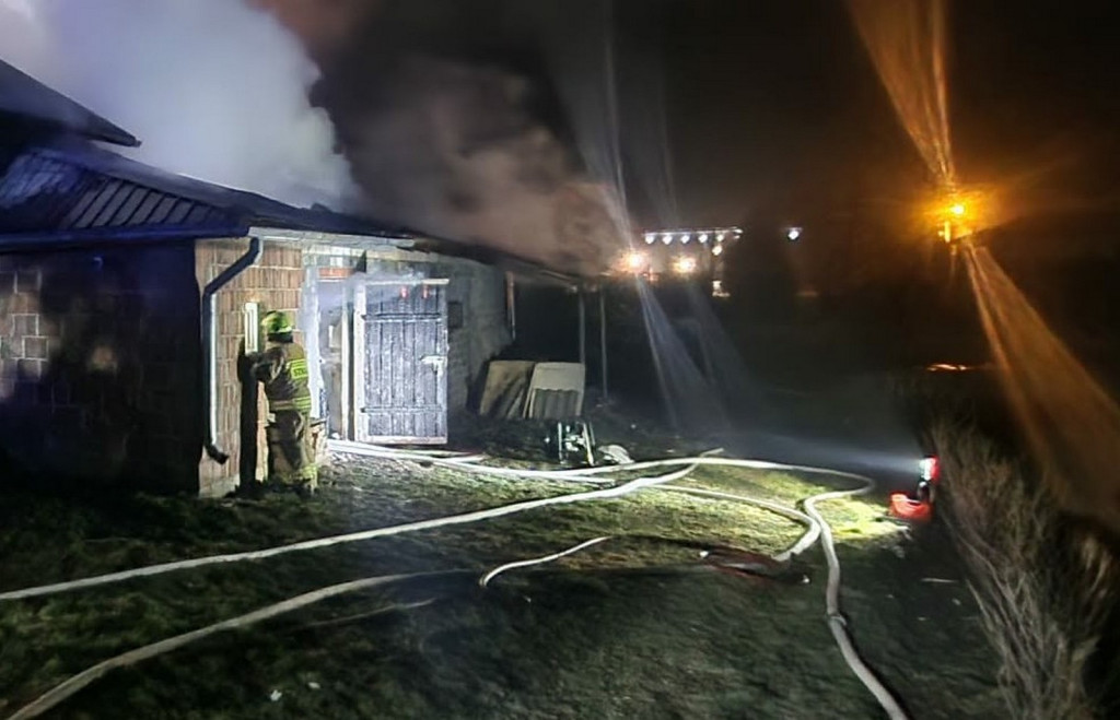 Pożar w gm. Samborzec