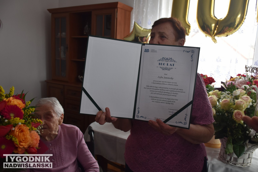 Setne urodziny Zofii Janowskiej z Tarnobrzega