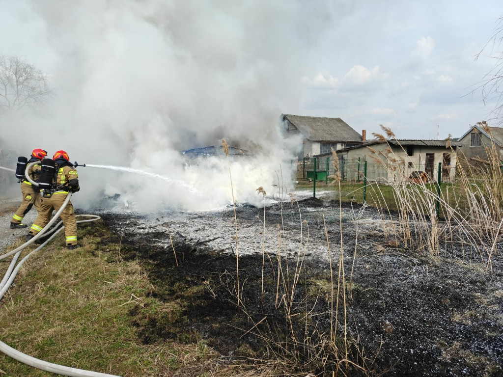 Pożar opon w Rytwianach