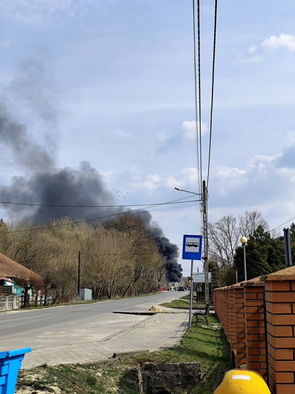 Pożar opon w Rytwianach