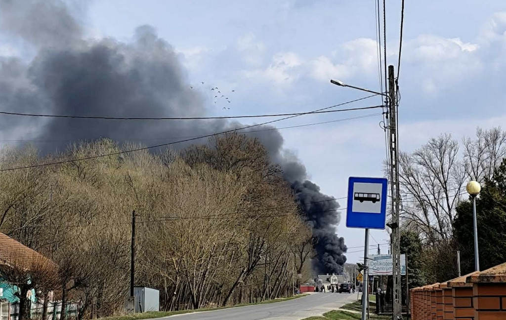 Pożar opon w Rytwianach