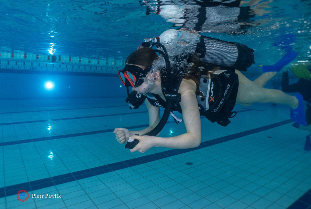Nurkowanie na basenie w Nowej Dębie