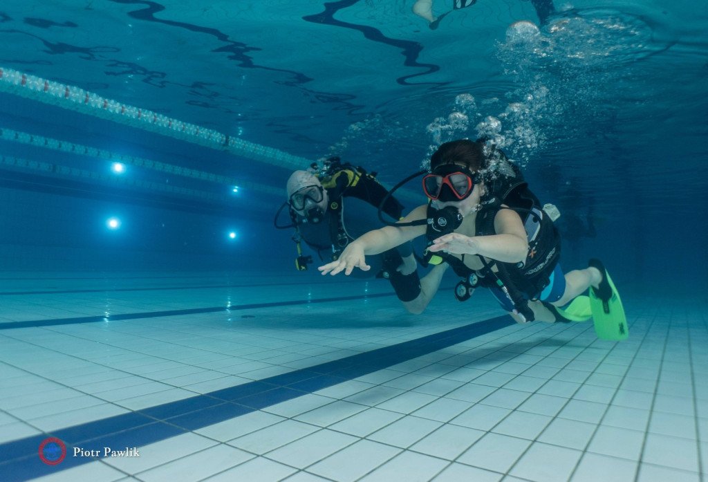 Nurkowanie na basenie w Nowej Dębie