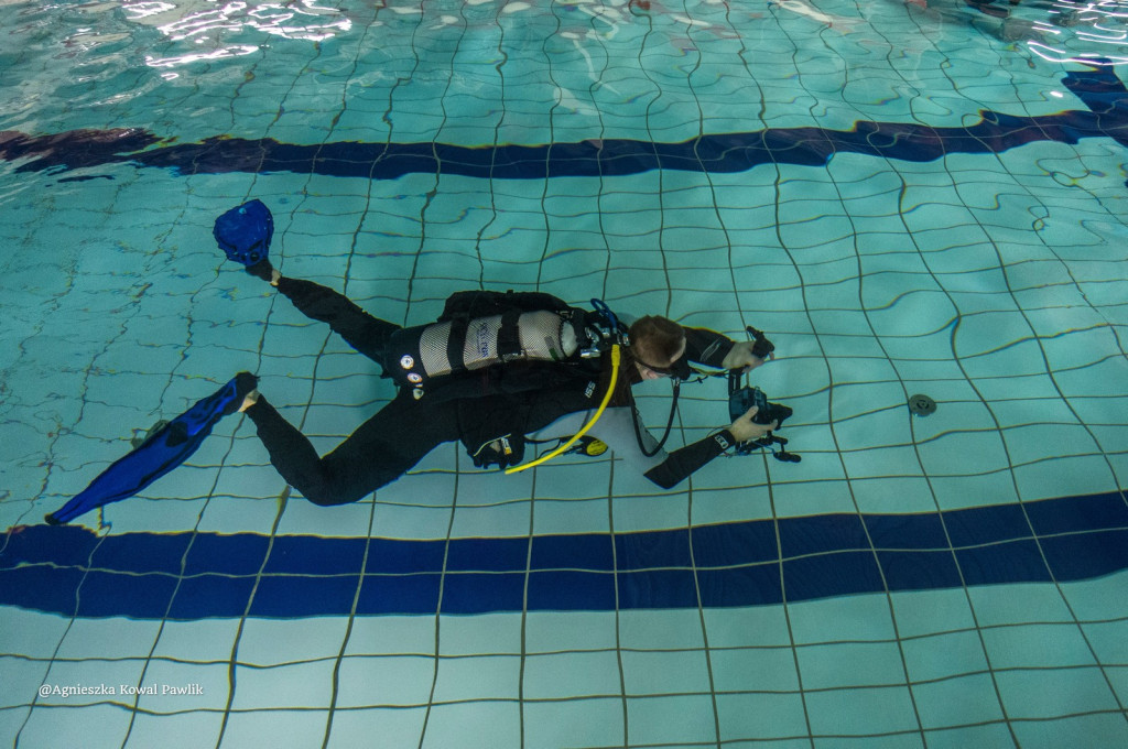 Nurkowanie na basenie w Nowej Dębie