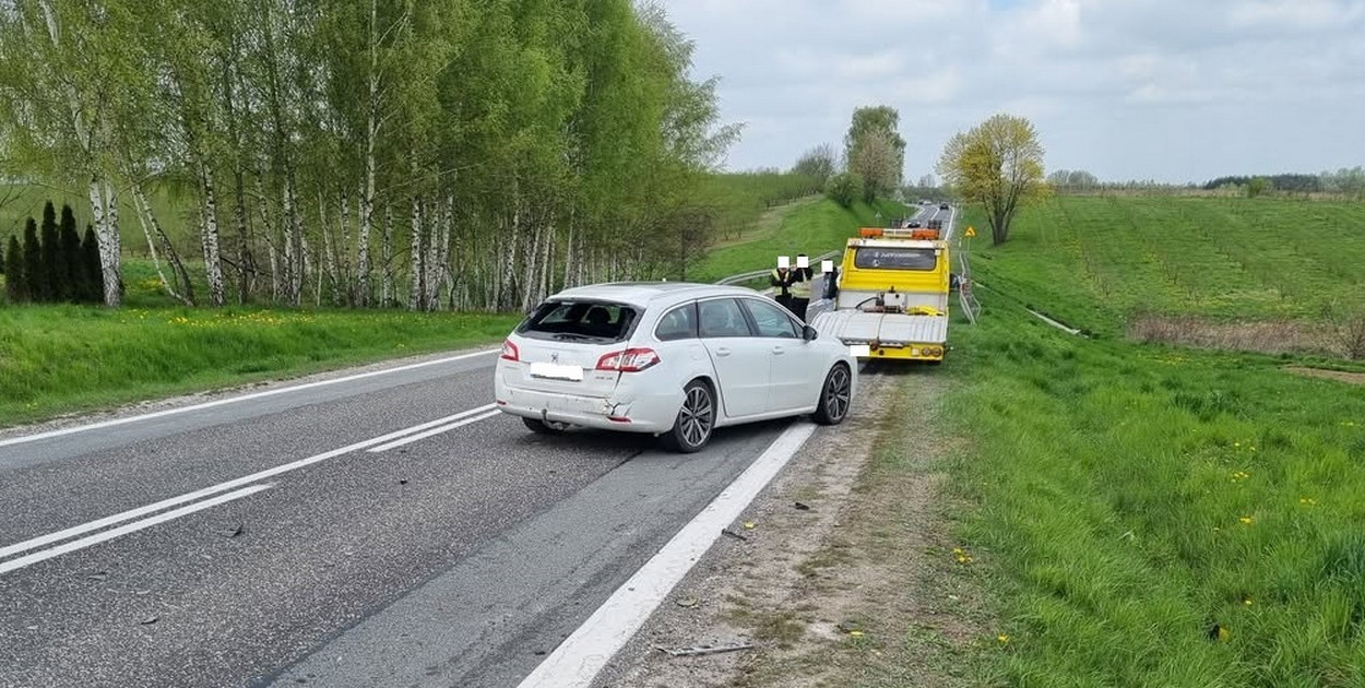 Wypadek na DK9 w Suliszowie