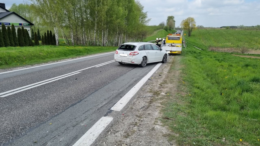 Wypadek na DK9 w Suliszowie