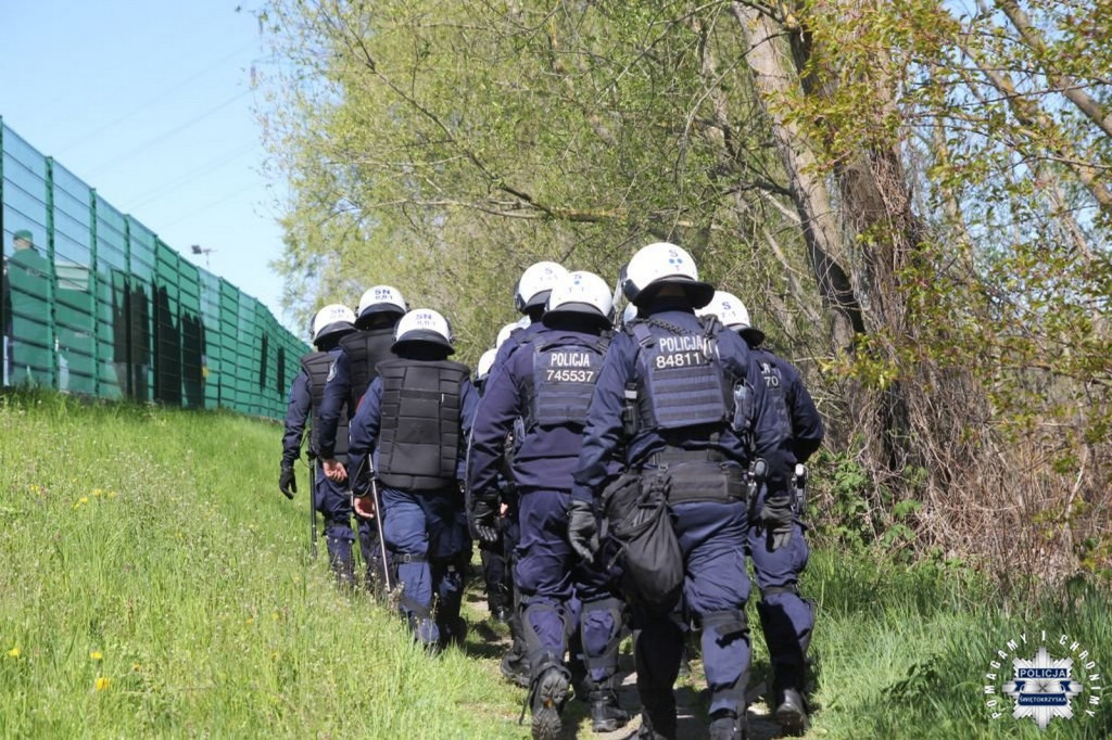 Ćwiczenia policyjne w Połańcu