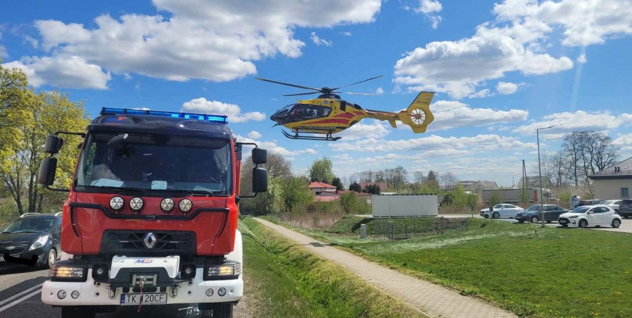 Wypadek w Trzebiesławicach w gminie Łoniów