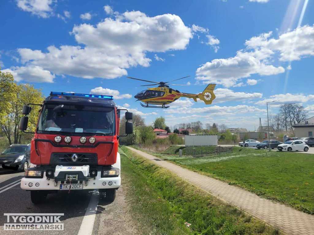 Wypadek w Trzebiesławicach w gminie Łoniów