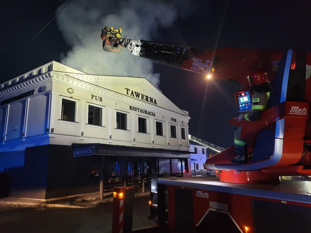 Pożar hotelu w Sandomierzu