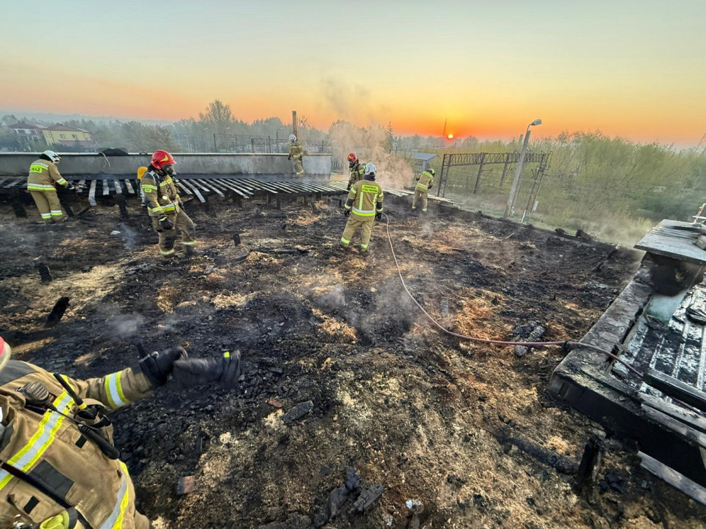 Pożar hotelu w Sandomierzu