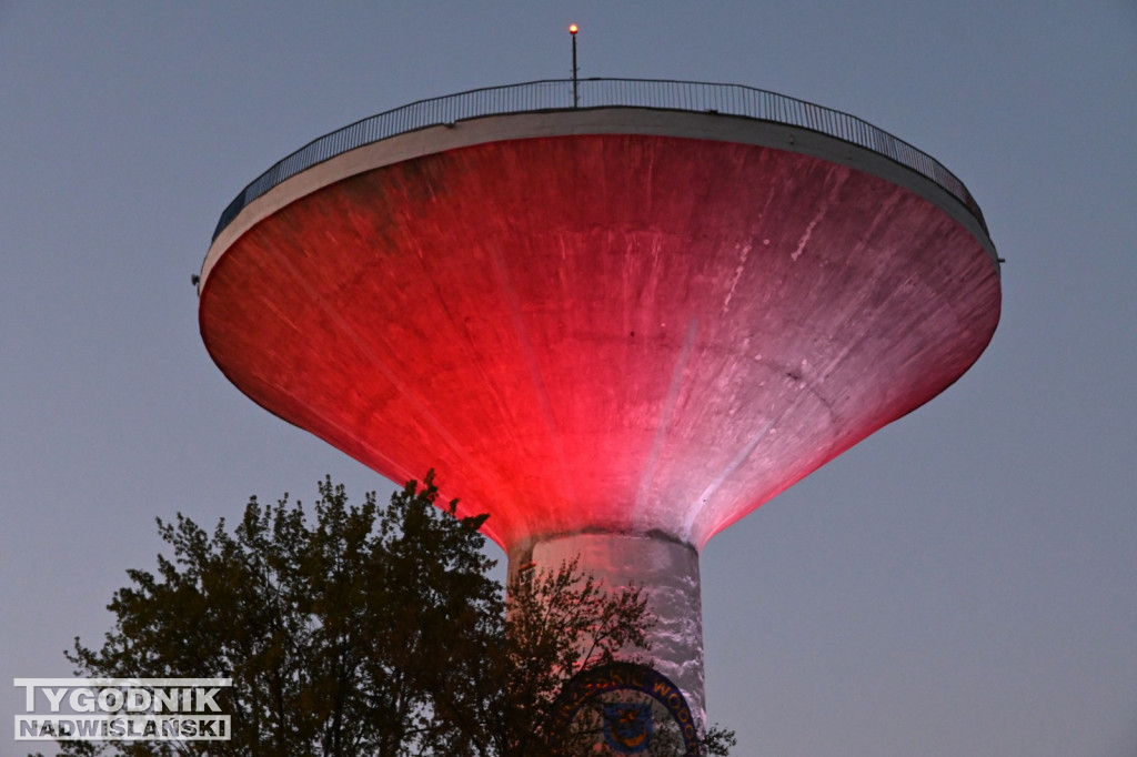 Premiera iluminacji wieży ciśnień w Tarnobrzegu