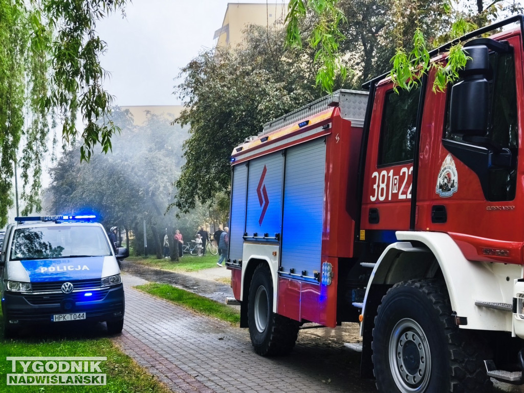 Pożar mieszkania na ul. Matejki w Tarnobrzegu