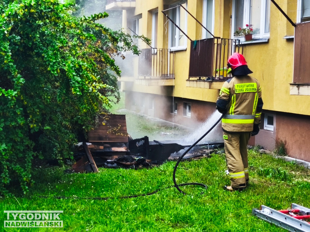 Pożar mieszkania na ul. Matejki w Tarnobrzegu